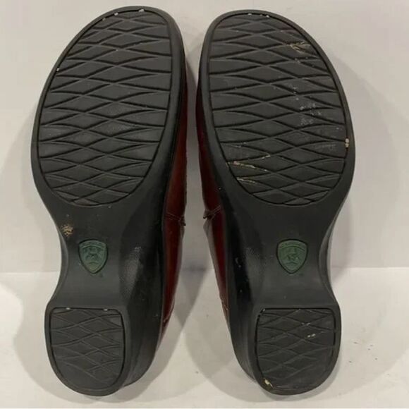 Ariat Savannah Clogs Platform Embroidered Genuine Leather Mahogany Women’s 6.5B - Picture 8 of 13